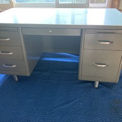 Mid Century Industrial Tanker Desk