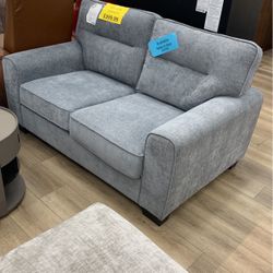 Light Gray Fabric Plushy Cushion With Square Arm 