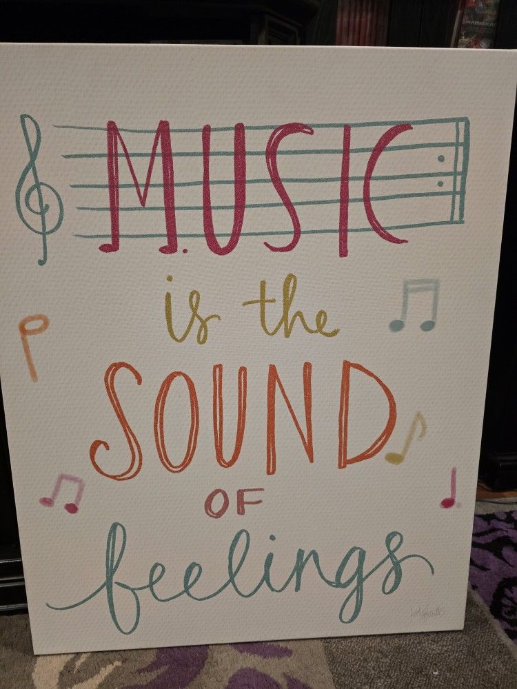 Canvas picture Music is the Sound of Feeling