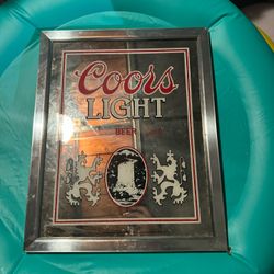 Vintage Antique Coors Light Bar Mirror