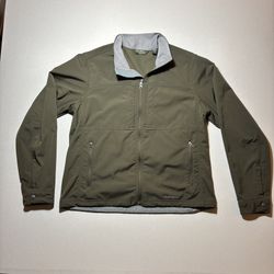 Eddie Bauer Men's Softshell Jacket Olive Green Large