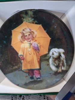 Rainy day Pals miniature plate