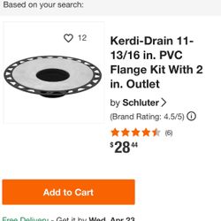 Kerdi Flange With 2” Outlet