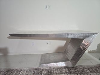 Unique Aviation / Aircraft Aluminum Console Table – Riveted Industrial Desk