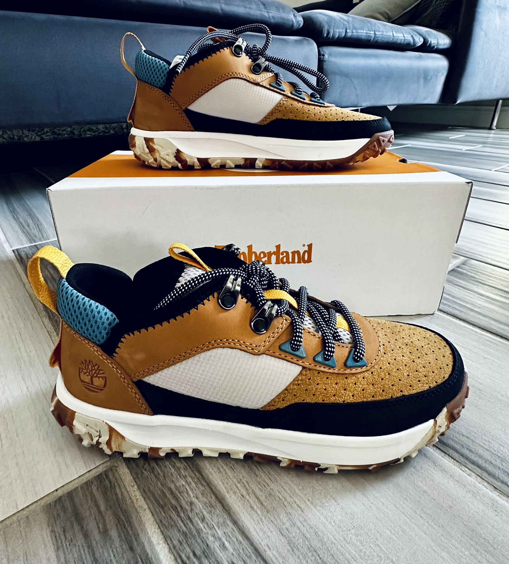 Women's Timberland Greenstride Motion 6 L/F Low Hiker Shoes - Wheat Nubuck - Size 6.5