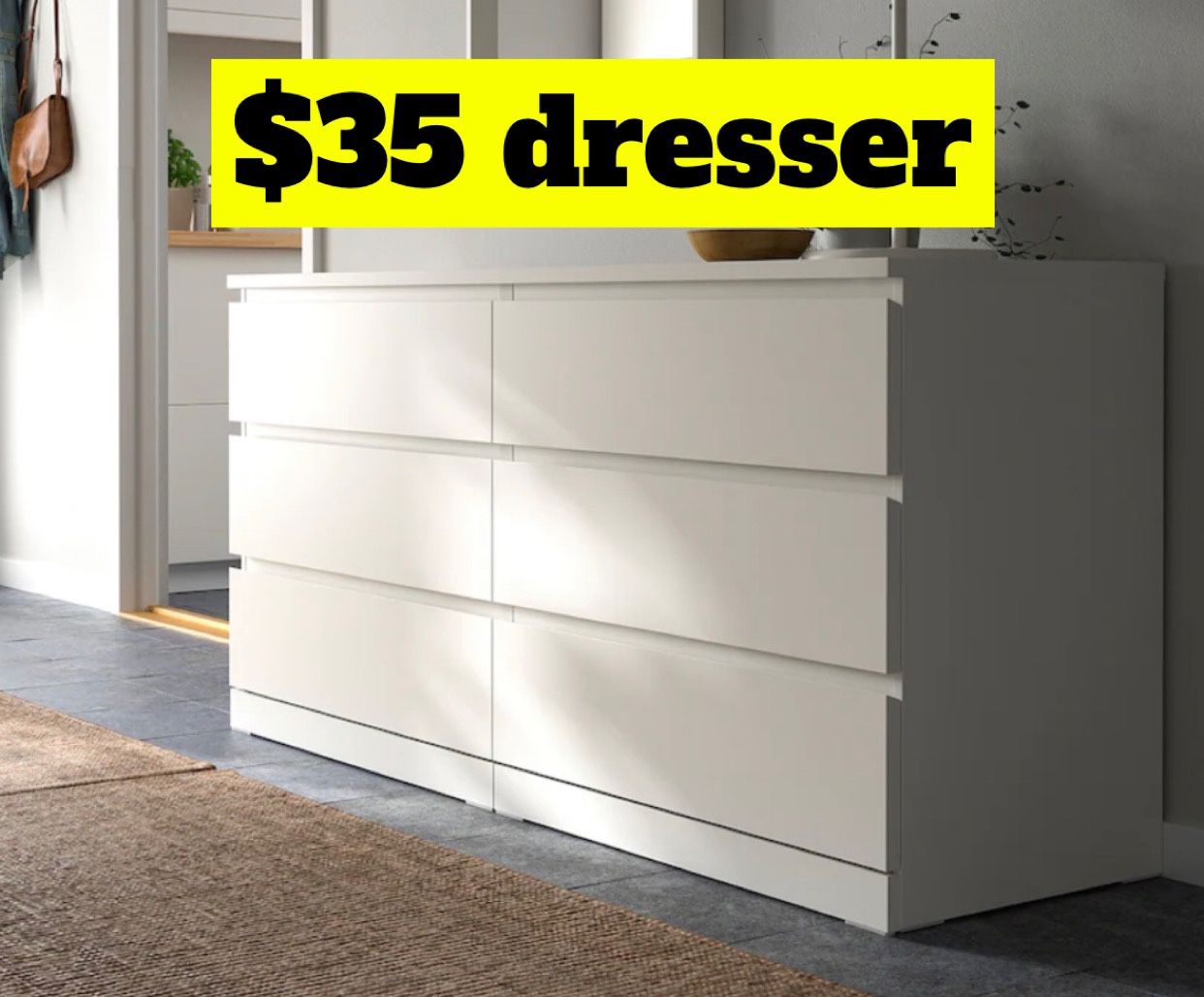 Ikea Malm (6) Drawer dresser White for Sale in Chicago, IL OfferUp