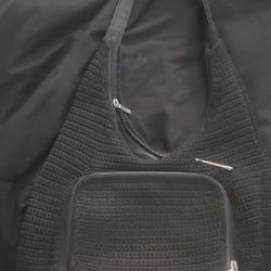 BLACK  CROCHET PURSE 