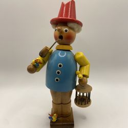 Vintage German Folk Art Smoking Figurine 
