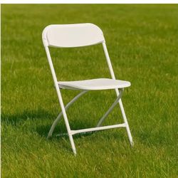 BTEXPERT, White Plastic Folding Chairs Steel Frame Commercial 650LB High Weight Capacity Event Chair Lightweight for Office Wedding Party Picnic Kitch