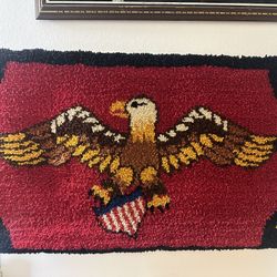Vintage Wall Hangings Eagle Mirror No Smoking Rug 70s 