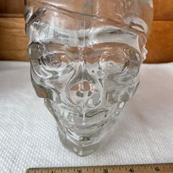 Treasure Island Pirates Skull, In Las Vegas Beer Stein, StandsApproximately 61/4” Tall, See Through Thick Glass