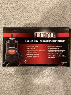 1/8 HP Submersible Water Pump