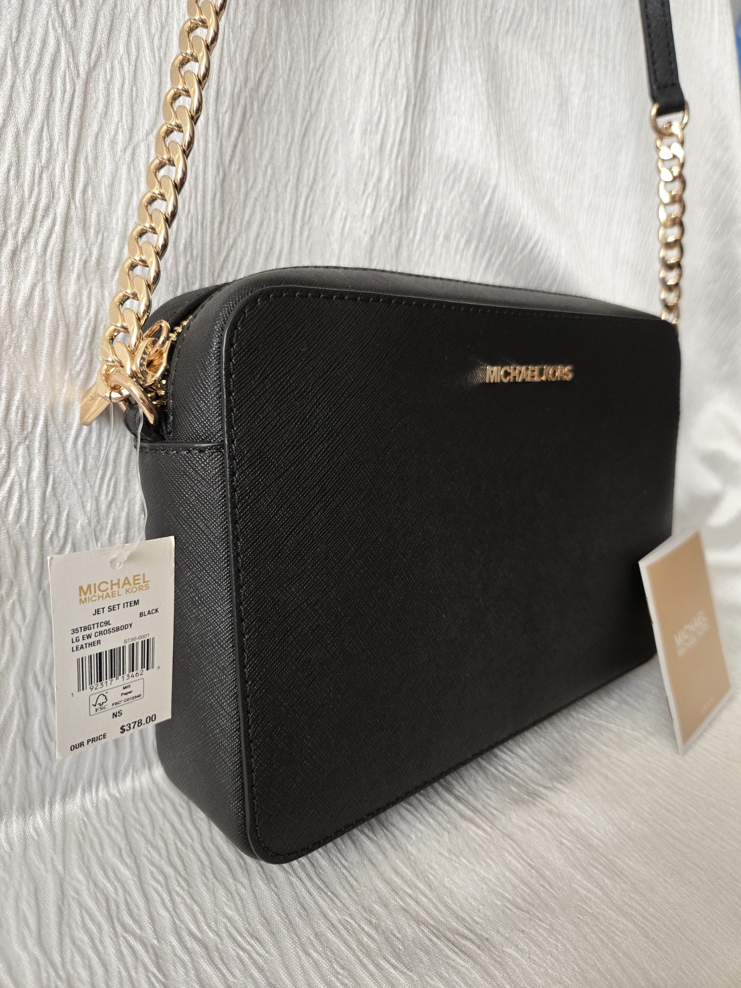 Michael Kors Jet Set Large Saffiano Leather Black