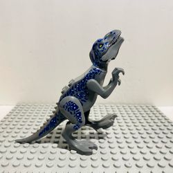 Grey Dinosaur Velociraptor Figure | New Custom LEGO Compatible Toys