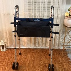Folding Narrow Walker for Seniors – Width & Height Adjustable Walker, Lightweight Standard Walker for Elderly, Walkers for Seniors, Disabled, Bariatri