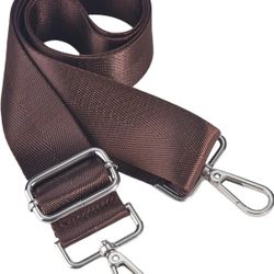 Purse Strap Bag Strap for Women Adjustable Crossbody Backpack Handbag Crossbody Bag Replacement Strap Brown/silver