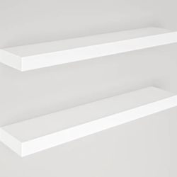 WIDE WOOD FLOATING SHELVES 24” 