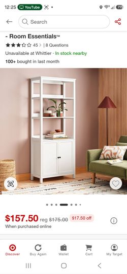 New Book case white