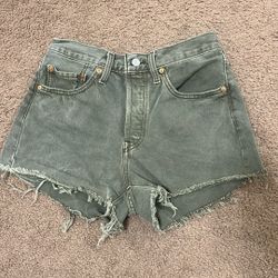 Levi’s Army Green 501 Shorts - Women’s Size 28