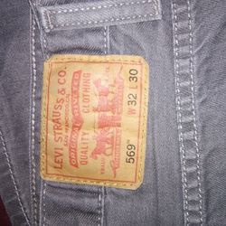 Levi Strauss Grey 569 Jeans 32W 30L