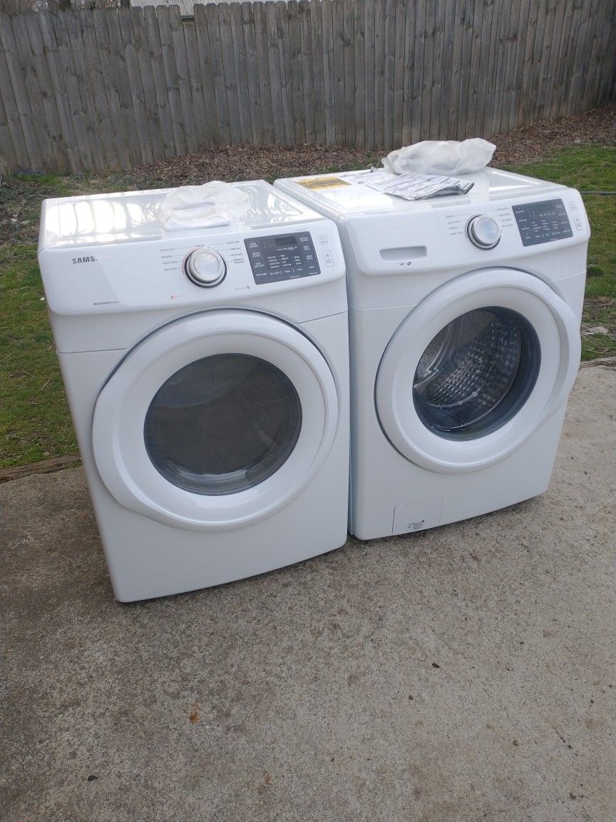 Samsung-washer and electric dryer.