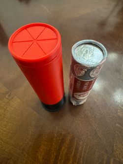 US Mint Nickel Coin Roll with Red Plastic Tube