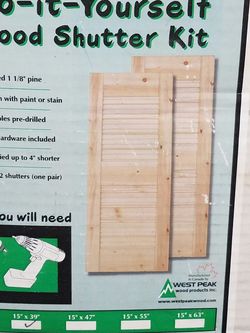 Shutters 15" x 39"