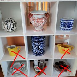 Chinoiserie.  Oriental. Pier 1. Vase. Urn. Pot. Orb. Porcelain.  Ceramic. Floral. Dragon