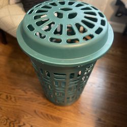 Green Teal Laundry Basket 
