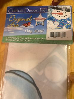 Custom Decor Chevron Snowman Flag 28x40