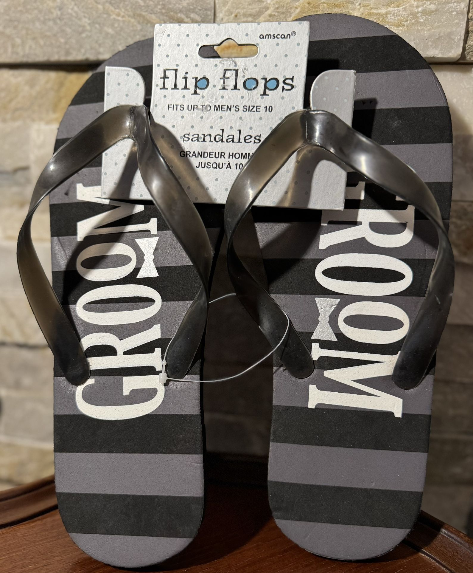 Men’s groom flip flops bachelor party Wedding gag gift fits up to size 10 #flipflops #gaggift #groom #bachelorparty