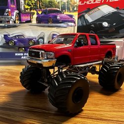 Custom green light Ford monster truck