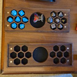 Wooden Dice Tray and Storage Organizer