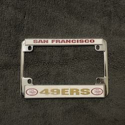 49ers Motorcycle License Plate Frame 