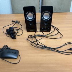 Computer Mouse, Speakers & Webcam
