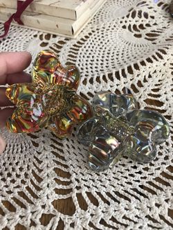 Czech Bohemian Iridescent Glass Candle Holder for Candlesticks