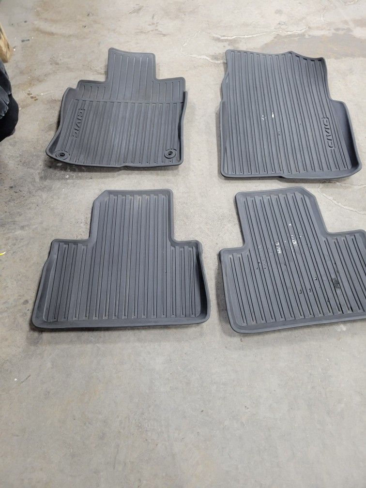 2017-21 Honda Civic Factory Rubber Floor Mats 