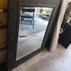 Ex Larg Wood Black Framed Wall Mirror 40inby 32inwd 20 Firm Look My Post Alot Item