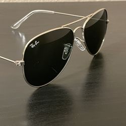 Rayban Silver Aviator New Sunglasses J3