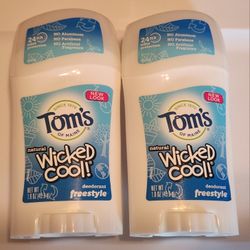 2-Tom’s Freestyle Wicked Cool! Natural Deodorant for Tweens Aluminum Free 1.6oz