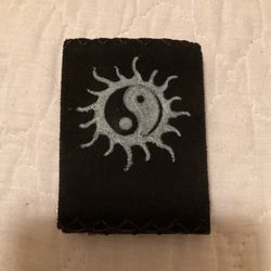 Black suede wallet