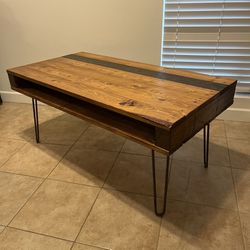 Custom Wood Coffee Table / TV Stand Console By LA Workshop