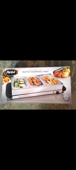 Parini  3 pan stainless steel buffet warming tray I deliver