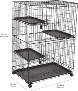 Amazon Basics 3-Tier Cat Cage Playpen - 22 Inch