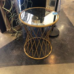 Mirror-Top Side Table - #DN