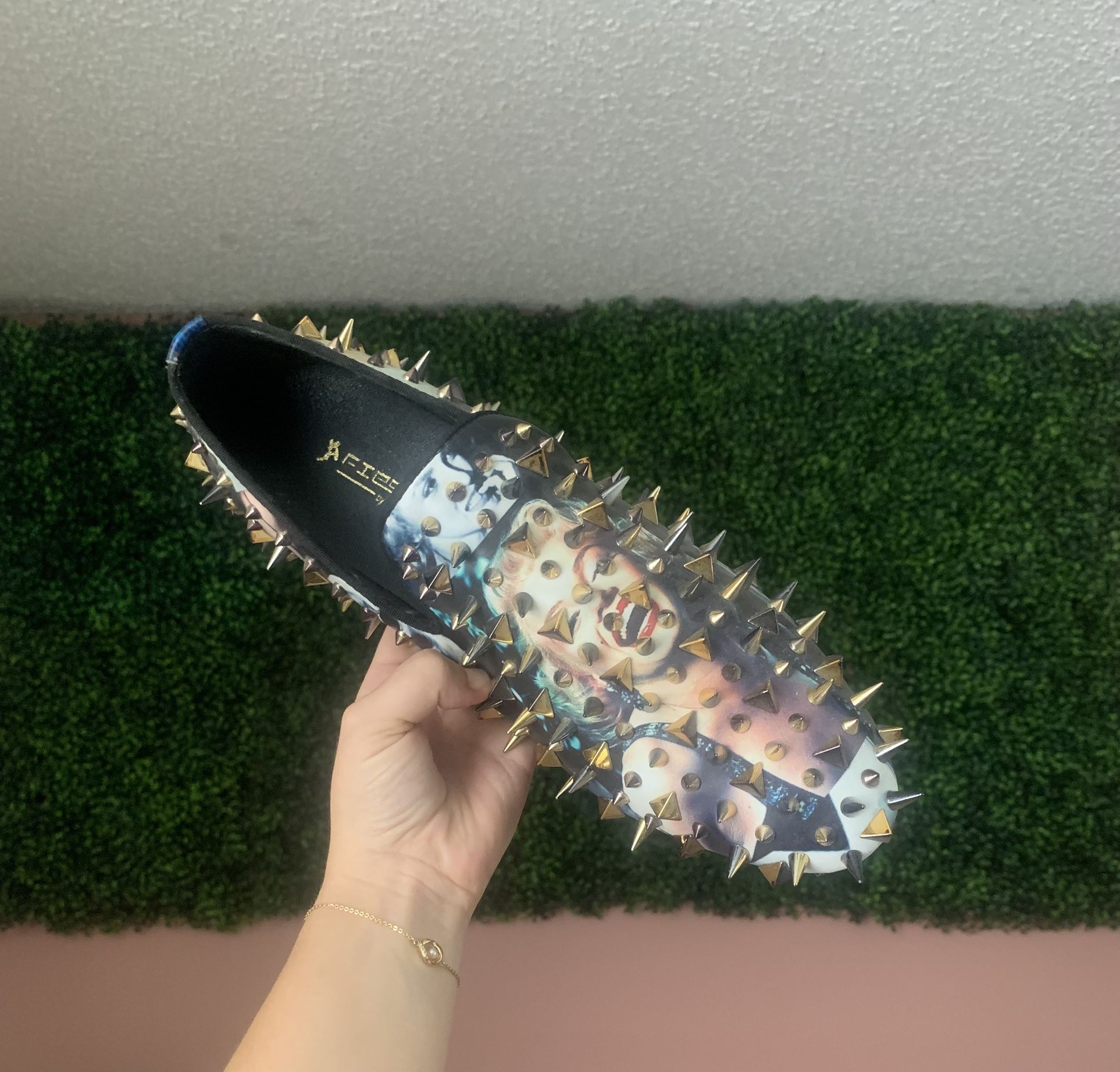 Fiesso Marilyn Monroe Studded Shoes