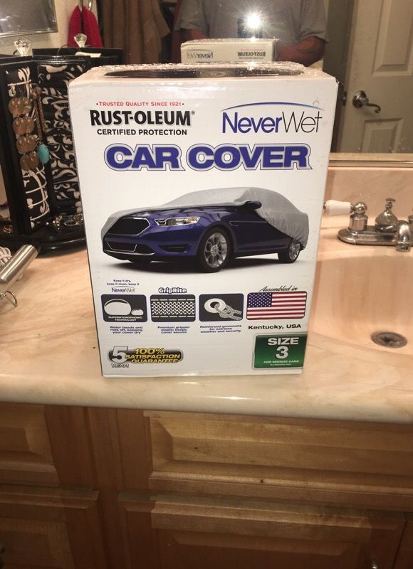 Car cover "NeverWet" by Rust-oleum. NEW
