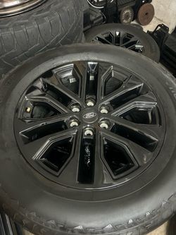 20 Inch Black Ford Wheels and Tires like new good condition
