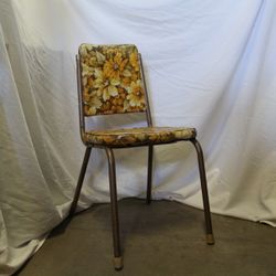 Vintage Yellow Floral Chair