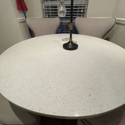 Dining Table 3Cm Sparkle White Quartz 